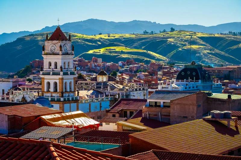 Ville de Sucre en Bolivie