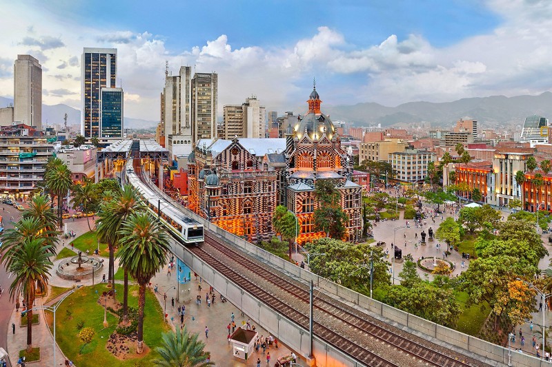 Ville de Medellin en Colombie