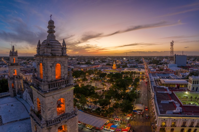 Parque Plaza Grande Merida Mexique